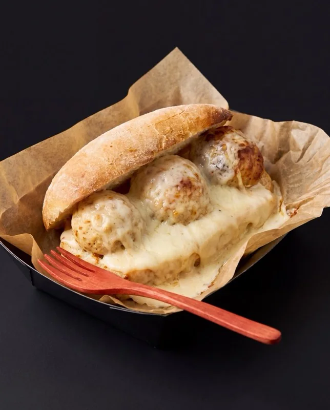 Chicken meatball sandwich